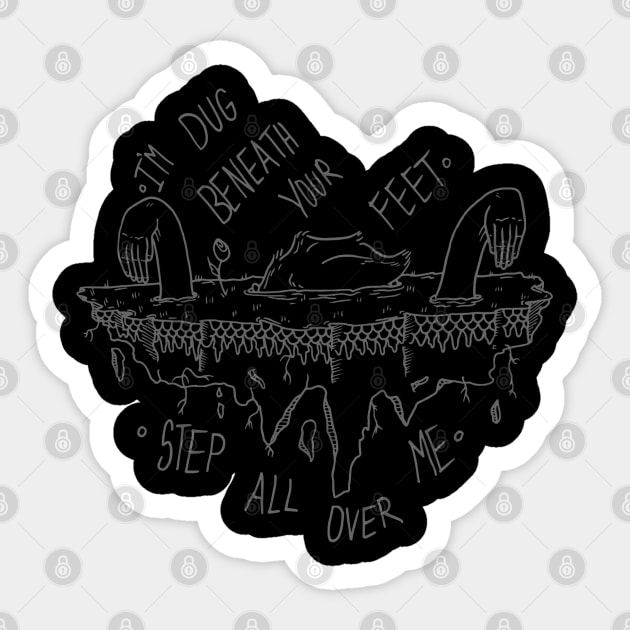 Step All Over Me (White) Sticker by dallasjgiorgi@outlook.com